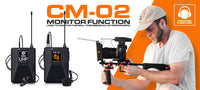 HKM-643155 Wireless Lavalier Microphone System for Cameras with Monitor and Accessories for Interviews and Recordings