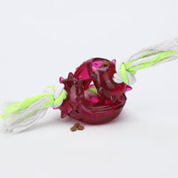 HKM-6431933 Interactive Dog Toy with Leakage Feature for Dental Health - TPR and Cotton Rope - Small and Large Sizes Available