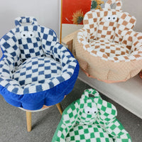 HKM-6433341 Cozy Round Pet Bed for Dogs and Cats, Soft Multi-Season Design, 48cm & 60cm Sizes Available