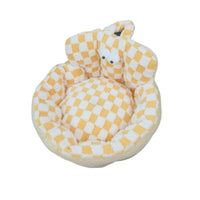 HKM-6433341 Cozy Round Pet Bed for Dogs and Cats, Soft Multi-Season Design, 48cm & 60cm Sizes Available