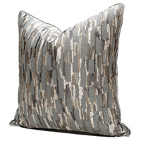 HKM-643347 Jacquard Stripe Pillowcase for Office and Home Use - Modern Polyester Cushion Cover
