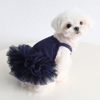 HKM-6433853 Elegant Ballet Pettiskirt for Dogs and Cats in Pink, Purple, Gray, and Blue - Casual Cotton Pet Clothing