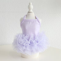 HKM-6433853 Elegant Ballet Pettiskirt for Dogs and Cats in Pink, Purple, Gray, and Blue - Casual Cotton Pet Clothing