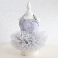 HKM-6433853 Elegant Ballet Pettiskirt for Dogs and Cats in Pink, Purple, Gray, and Blue - Casual Cotton Pet Clothing