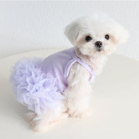 HKM-6433853 Elegant Ballet Pettiskirt for Dogs and Cats in Pink, Purple, Gray, and Blue - Casual Cotton Pet Clothing