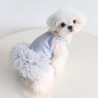HKM-6433853 Elegant Ballet Pettiskirt for Dogs and Cats in Pink, Purple, Gray, and Blue - Casual Cotton Pet Clothing