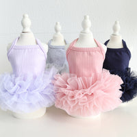 HKM-6433853 Elegant Ballet Pettiskirt for Dogs and Cats in Pink, Purple, Gray, and Blue - Casual Cotton Pet Clothing