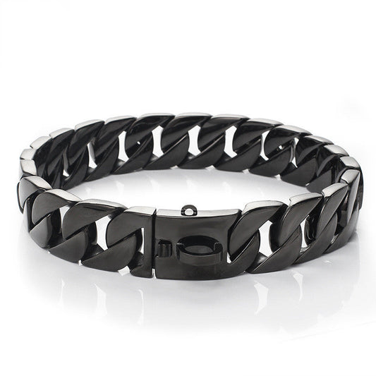 HKM-643475 Stainless Steel Chain Dog Collar for Large Breeds with Leash Included