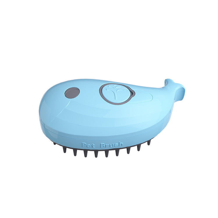 HKM-6434877 Three-in-One Pet Spray Comb for Dogs and Cats - Hair Removal Brush in Sky Blue and Rose Red