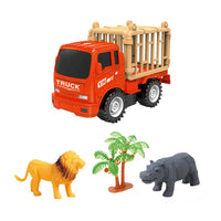 HKM-643603 Diy Assembly Animal Transport Truck Set for Kids - Self-Assembling Friction Cars for Engaging Play