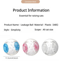 HKM-6436541 Interactive Slow Feeding Ball for Cats and Dogs - Treat Dispenser and Training Toy - Non-Toxic ABS Material