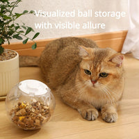 HKM-6436541 Interactive Slow Feeding Ball for Cats and Dogs - Treat Dispenser and Training Toy - Non-Toxic ABS Material