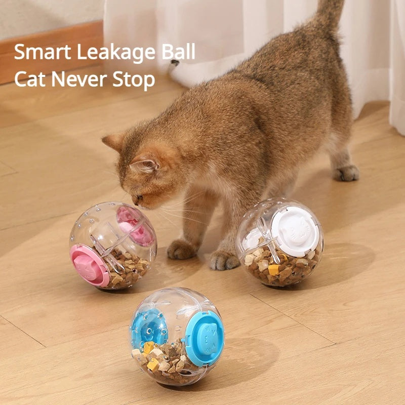 HKM-6436541 Interactive Slow Feeding Ball for Cats and Dogs - Treat Dispenser and Training Toy - Non-Toxic ABS Material