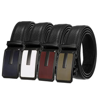 HKM-643667 Automatic Buckle Leather Belt for Men - Adjustable Fit, Premium Quality Craftsmanship