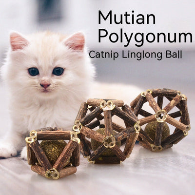 HKM-6437693 Polygonum Multiflorum Catnip Balls for Scratching and Biting - Small, Medium, and Large Sizes