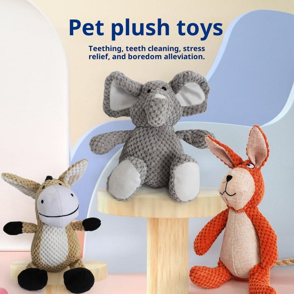 HKM-6438717 Adorable Plush Animal Toys - Variety of Colors and Designs for Pets and Gifts