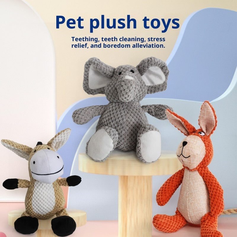 HKM-6438717 Adorable Plush Animal Toys - Variety of Colors and Designs for Pets and Gifts