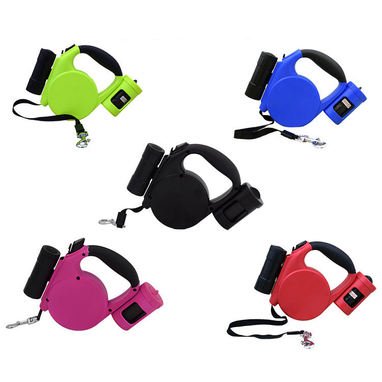 HKM-6438845 Automatic Telescopic Traction Rope for Pets - 5m Length, 40KG Strength, Durable Plastic Design
