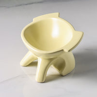 HKM-6439229 Ceramic Cat Food Bowl with High-Leg Incline for Cervical Spine Support