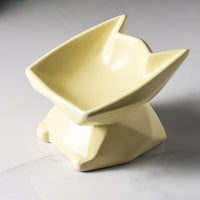 HKM-6439229 Ceramic Cat Food Bowl with High-Leg Incline for Cervical Spine Support