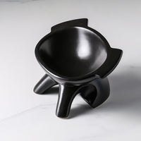 HKM-6439229 Ceramic Cat Food Bowl with High-Leg Incline for Cervical Spine Support