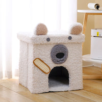 HKM-6443069 Foldable Enclosed Cat Nest for All Seasons - Gift Box Style with Various Designs