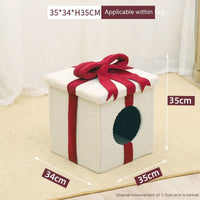HKM-6443069 Foldable Enclosed Cat Nest for All Seasons - Gift Box Style with Various Designs