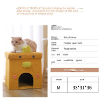 HKM-6443069 Foldable Enclosed Cat Nest for All Seasons - Gift Box Style with Various Designs