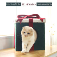 HKM-6443069 Foldable Enclosed Cat Nest for All Seasons - Gift Box Style with Various Designs