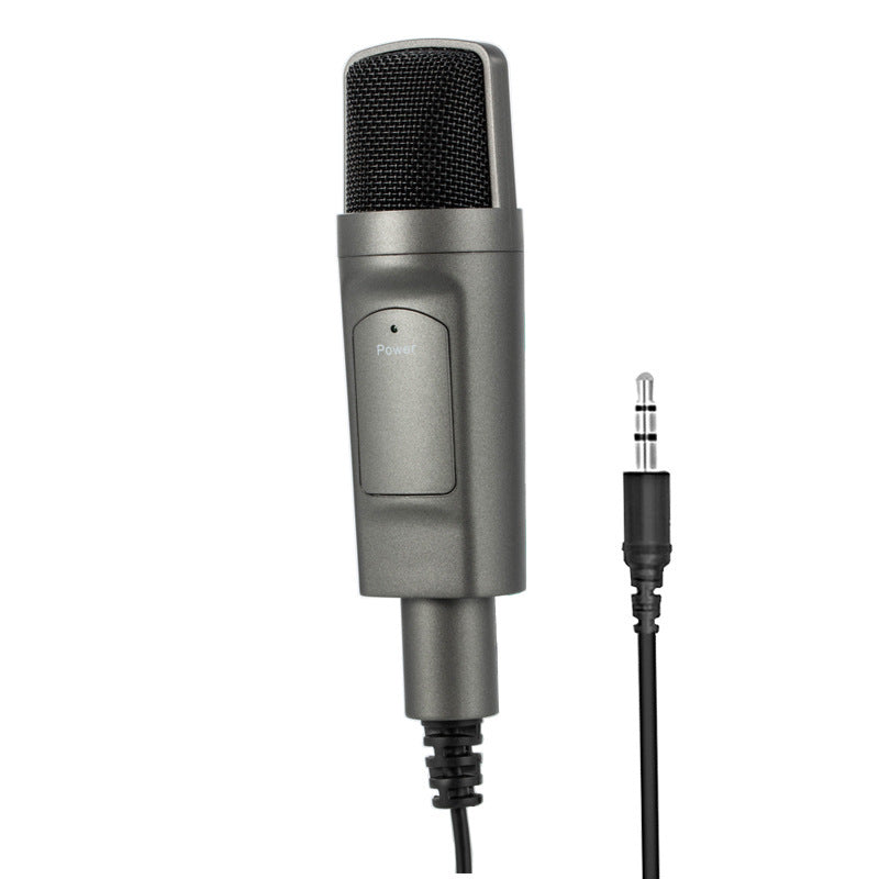 HKM-644307 USB Condenser Microphone for Desktop Live Recording - Omnidirectional Sound with Noise Reduction and Plug & Play Compatibility
