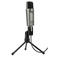 HKM-644307 USB Condenser Microphone for Desktop Live Recording - Omnidirectional Sound with Noise Reduction and Plug & Play Compatibility