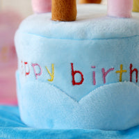 HKM-6443197 Pet Birthday Cake Hat with Adjustable Rope, Cashmere Material, 20x16cm, Fits Pets Up to 45cm