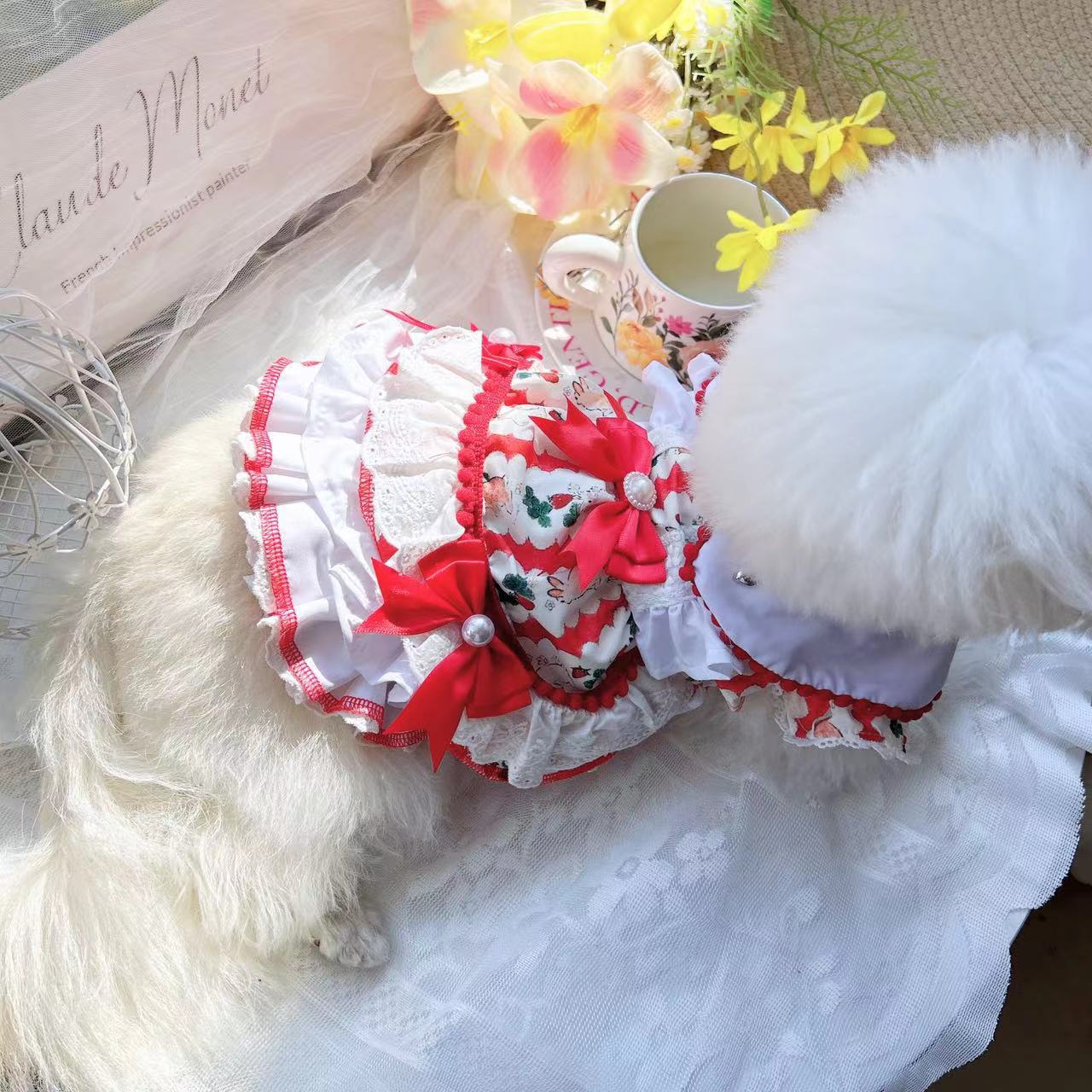 HKM-6443581 Rabbit Skirt for Dogs - Comfortable Polyester Pet Clothing in Multiple Sizes (XS-XL)