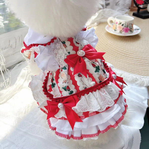 HKM-6443581 Rabbit Skirt for Dogs - Comfortable Polyester Pet Clothing in Multiple Sizes (XS-XL)