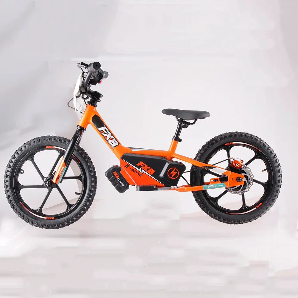 HKM-644371 16-Inch Electric Balance Bicycle for Kids with Removable 5000mAh Battery, Adjustable Seat, and Disc Brake
