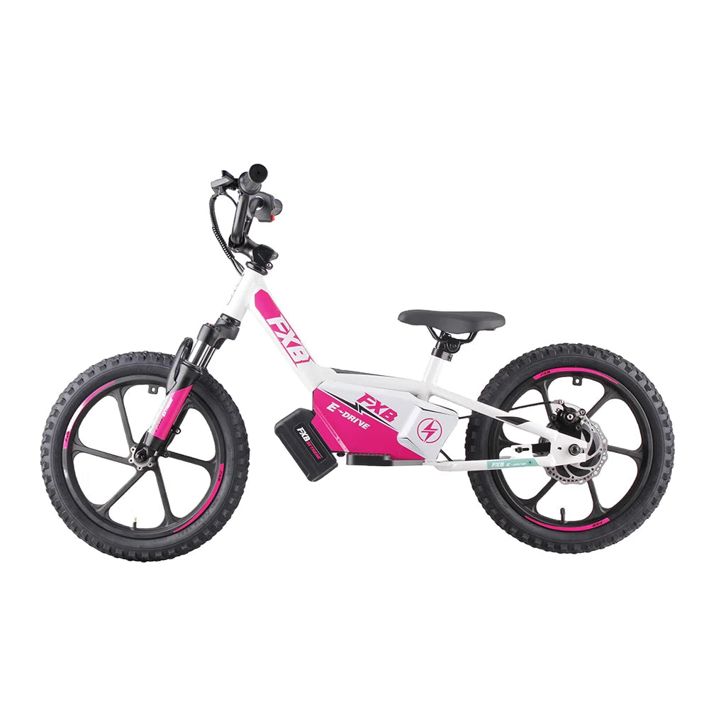 HKM-644371 16-Inch Electric Balance Bicycle for Kids with Removable 5000mAh Battery, Adjustable Seat, and Disc Brake