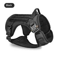 HKM-6444093 Tactical Camouflage Adjustable Harness for Large Dogs - Ideal for Training, Outdoor Activities, and Service Use
