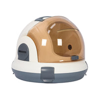 HKM-6444861 Portable Cat Litter Box with Urine Separator - Elegant Gray and Champagne Options