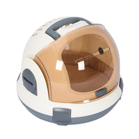 HKM-6444861 Portable Cat Litter Box with Urine Separator - Elegant Gray and Champagne Options