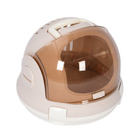 HKM-6444861 Portable Cat Litter Box with Urine Separator - Elegant Gray and Champagne Options