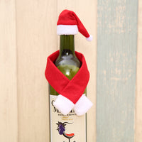 HKM-644563 Red Scarf and Hat Set for Christmas Celebrations, Non-Woven Fabric, 11x11cm