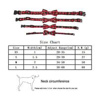 HKM-6446781 Christmas Snowflake Terylene Collar with Red Bow - Multiple Sizes Available