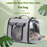 HKM-6447037 Outdoor Large Capacity One-shoulder Pet Carrier - Breathable Oxford Fabric Capsule for Cats up to 10kg