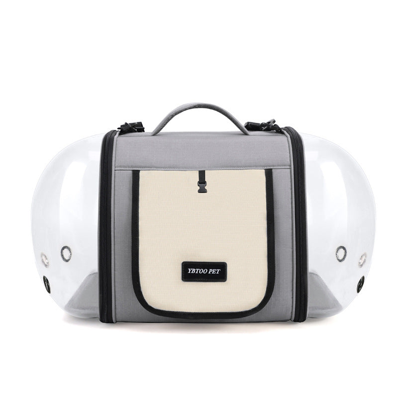 HKM-6447037 Outdoor Large Capacity One-shoulder Pet Carrier - Breathable Oxford Fabric Capsule for Cats up to 10kg