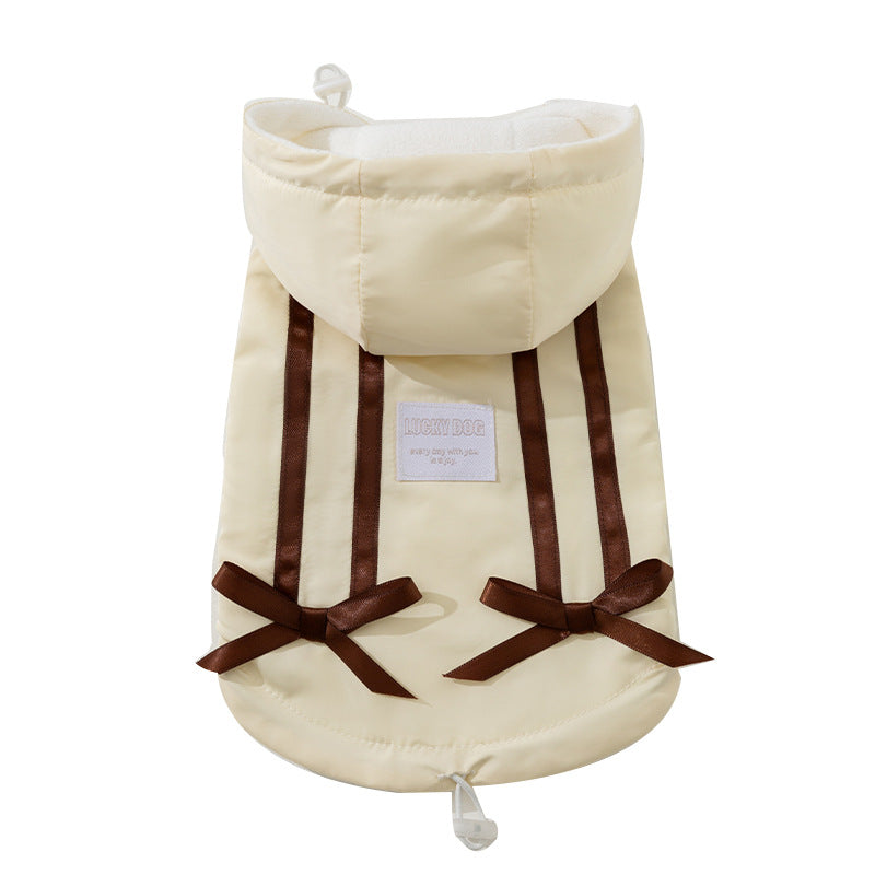 HKM-6449341 Warm Winter Bow Tie Vest for Small Dogs and Cats - Cozy and Stylish Pet Jacket