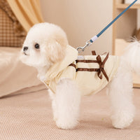 HKM-6449341 Warm Winter Bow Tie Vest for Small Dogs and Cats - Cozy and Stylish Pet Jacket
