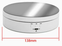HKM-644947 Electric Rotating Display Stand with 3 Speeds for Jewelry and Photography, USB Rechargeable