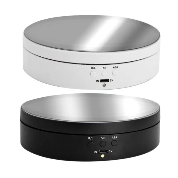 HKM-644947 Electric Rotating Display Stand with 3 Speeds for Jewelry and Photography, USB Rechargeable