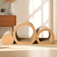 HKM-6449853 Cat Scratch Board and Tunnel Three-Piece Set for Play and Scratching