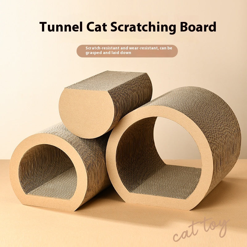 HKM-6449853 Cat Scratch Board and Tunnel Three-Piece Set for Play and Scratching